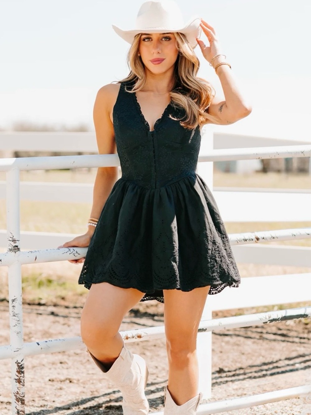 NEW Privy Lace Eyelet Mini Dress